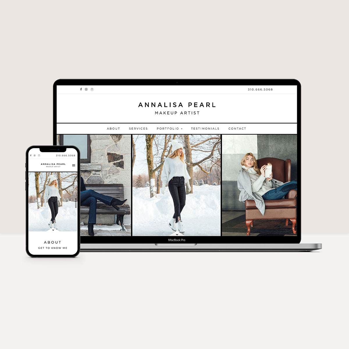 Annalisa Pearl website design & code