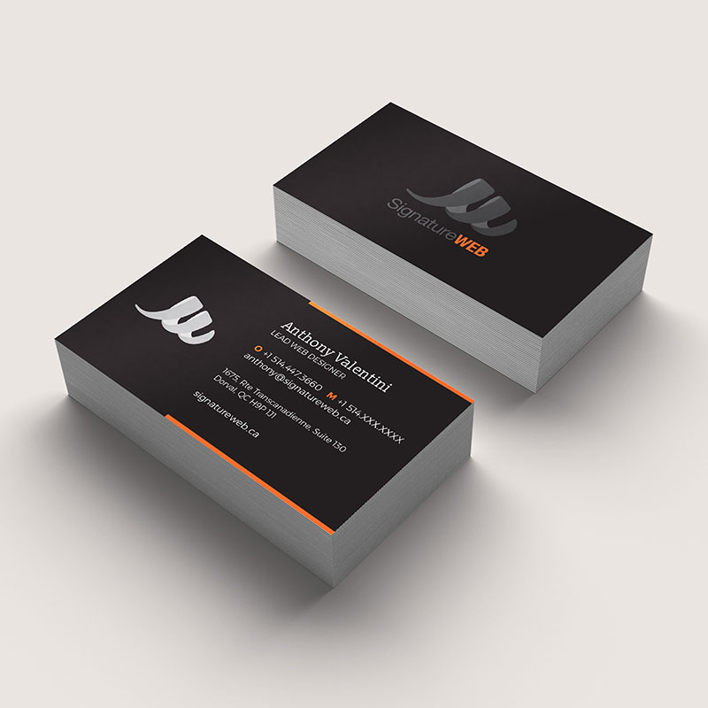 SignatureWEB business card redesign